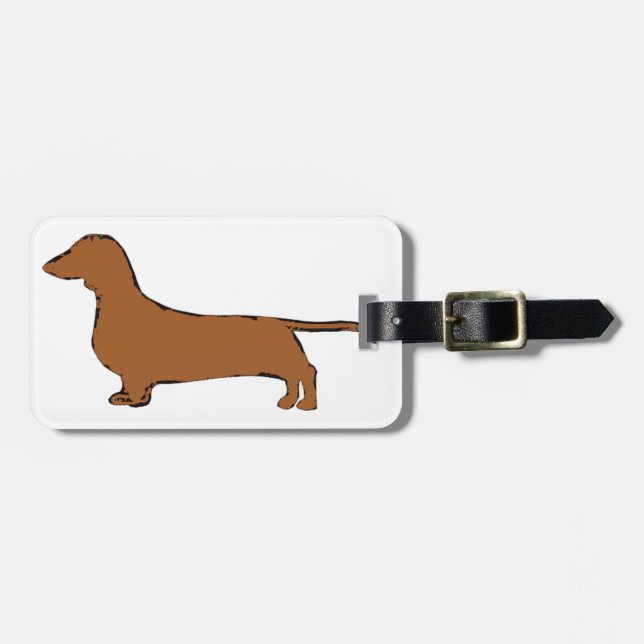 Étiquette À Bagage dachshund (Devant horizontal)