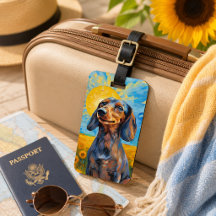 Dachshund Sunshine & Tournesols Van Gogh Style