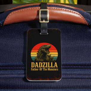 Étiquette À Bagage Dadzilla Père De La Fête des pères Des Monstres
