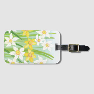 Étiquette À Bagage Daffodiques de printemps