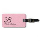 Damas rose monogrammé pour les voyageurs