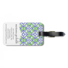 Damassé élégante d'arabesque bleue et vert