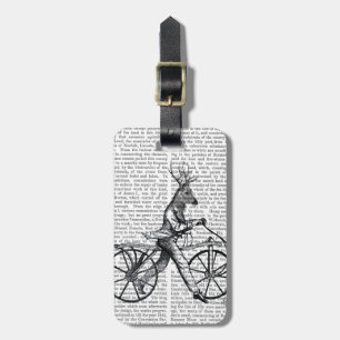 Étiquette À Bagage Dandy Deer à vélo Vintage