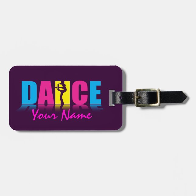 Étiquette À Bagage Danseur de danse personnalisé (Devant horizontal)