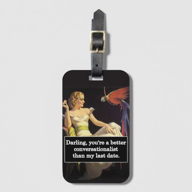 Étiquette À Bagage Dating est difficile Vintage drôle Graphique (Devant Vertical)