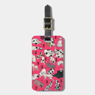 Étiquette À Bagage ) de 下 de (de 其のまま地口猫飼好五十三疋, chats de 国芳 (3),