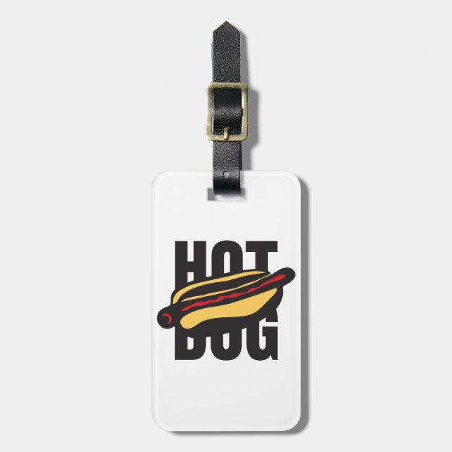 Étiquette À Bagage 🌭 de hot-dog (Devant Vertical)