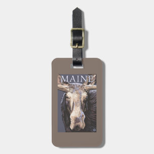 Étiquette À Bagage De MaineMoose fin