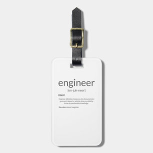 Étiquette À Bagage Définition du grand ingénieur du Gift Engineer Col