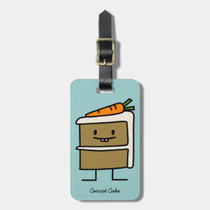 Étiquette À Bagage Dents de lapin de tranche de gâteau à la carotte