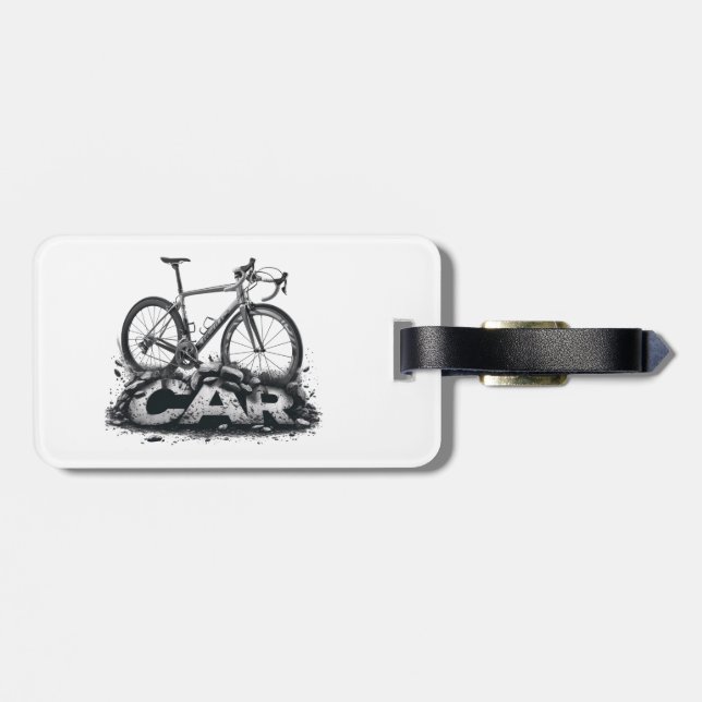Étiquette À Bagage Des Vélos Sur Des Voitures (Dos horizontal)