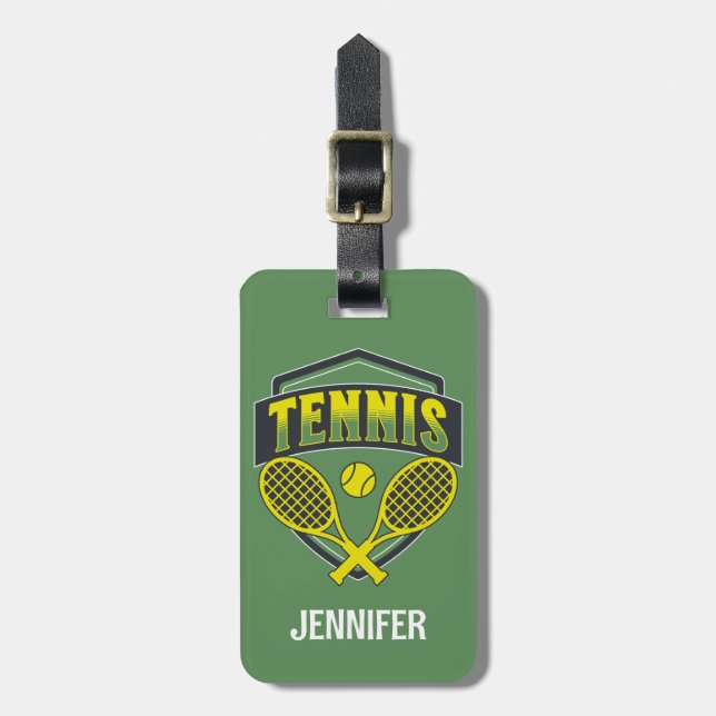Étiquette À Bagage Design de tennis pour les amateurs de tennis (Devant Vertical)
