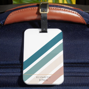 Étiquette À Bagage Design minimaliste aux couleurs pastel