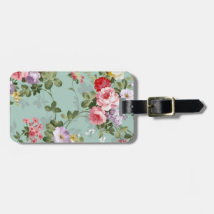 Étiquette À Bagage Design vintage vert de la menthe 
