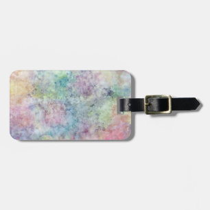 Étiquette À Bagage dessin abstrait de carte blanche d'aquarelle