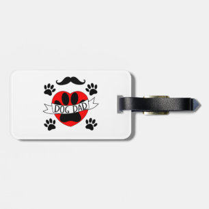 Étiquette À Bagage Dessin De Chien Papa Paw Et Red Heart