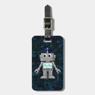 Étiquette À Bagage dessin de robot