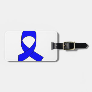 Étiquette À Bagage Dessin de ruban bleu
