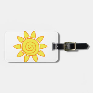 Étiquette À Bagage Dessin de soleil illustration pour enfants mignons