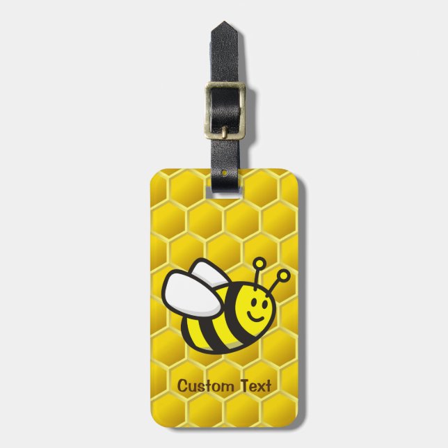 Étiquette À Bagage Dessin sur les abeilles (Devant Vertical)
