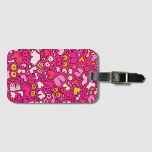 Étiquette À Bagage dessous de verre en pierre motif couleur poitrine