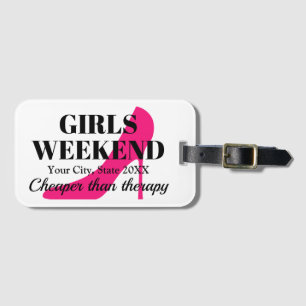 Étiquette À Bagage Destination de voyage de week-end pour filles talo