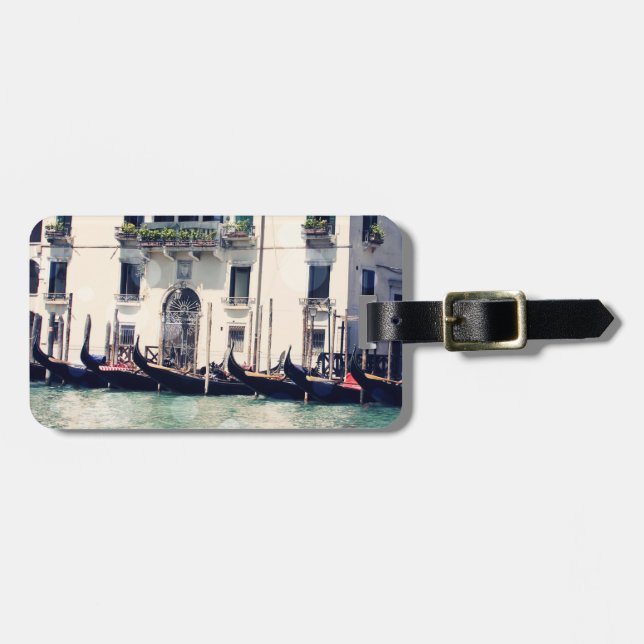 Étiquette À Bagage Destinations | Venice Waterfront Photo (Devant horizontal)