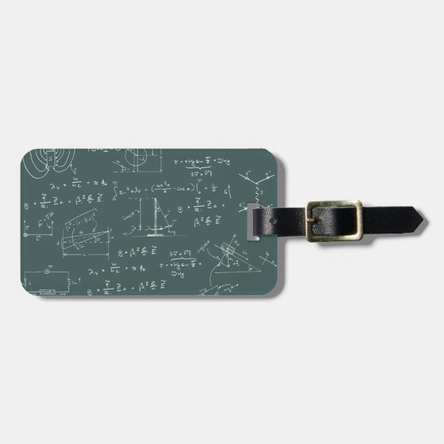 Étiquette À Bagage Diagrammes et formules de physique (Devant horizontal)