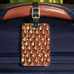 Étiquette À Bagage Diamants jaunes, diamants oranges, pierres gemmes