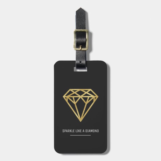 Étiquette À Bagage Diamond d'or (Devant Vertical)