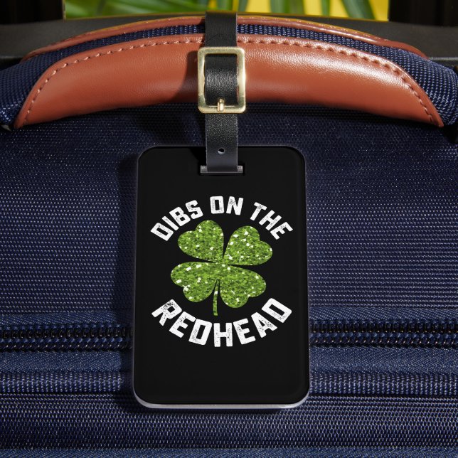 Étiquette À Bagage Dibs On The Redhead St Patrick's Day Shamrock (Insitu Rectoal 2)