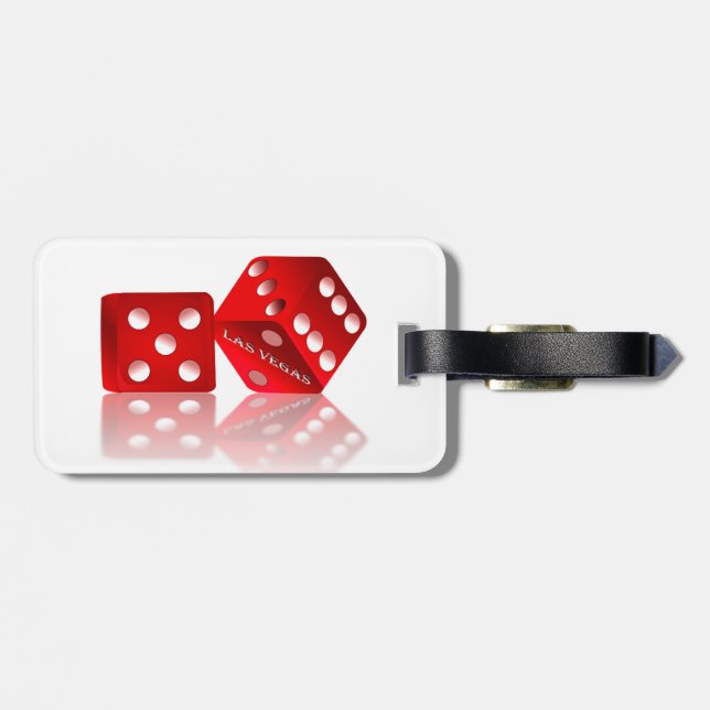 Étiquette À Bagage Dice Las Vegas (Dos horizontal)