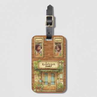 Étiquette À Bagage Digital Library Storybook Style,