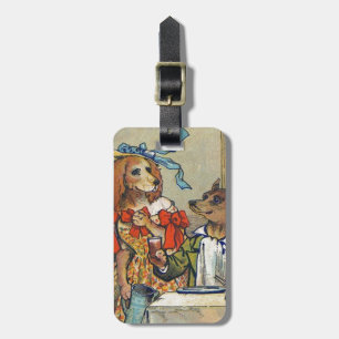 Étiquette À Bagage Dîner de chien victorien Dress Doggy