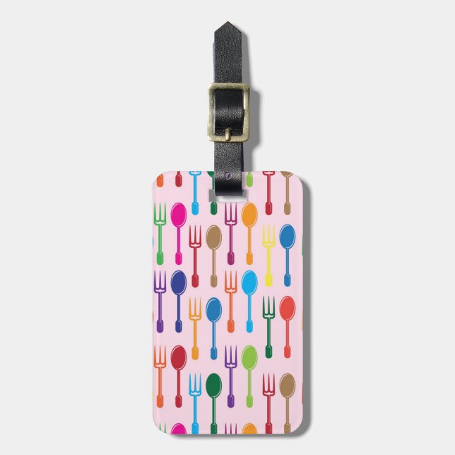 Étiquette À Bagage Diner la texture (Devant Vertical)