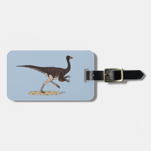 Étiquette À Bagage Dinosaure ornithomimus crétacé