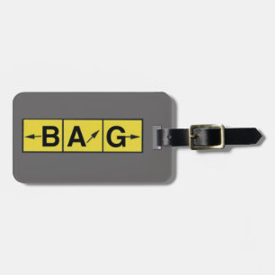 Étiquette À Bagage Directions PERDUES d'aéroport, aviateur pilote