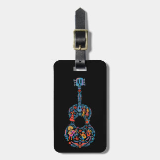 Étiquette À Bagage Disney Pixar Coco | Guitare de personnage coloré