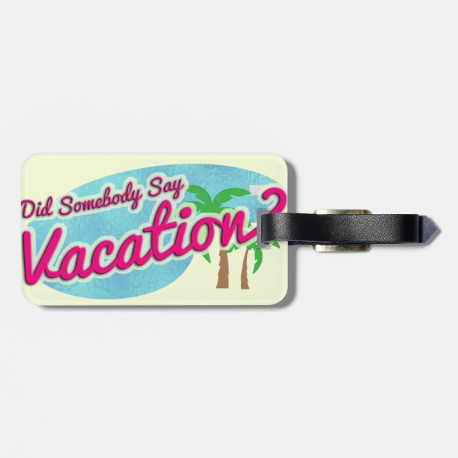 Étiquette À Bagage Disons Vacances Art Rétro Fun Nostalgie (Dos horizontal)