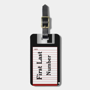 Étiquette À Bagage Disque de disquette divertissante et nerdy personn