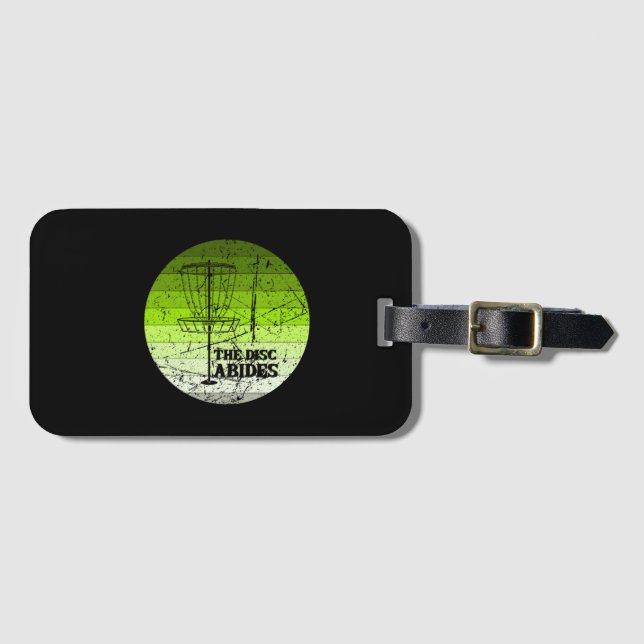 Étiquette À Bagage Disque Golf Vintage (Devant Horizontal)