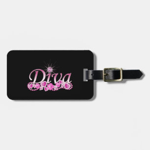 Étiquette À Bagage Diva Bling