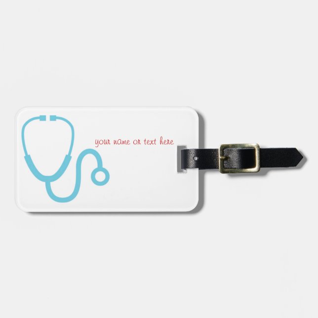 Étiquette À Bagage docteur ou étiquette professionnelle médicale de (Devant horizontal)