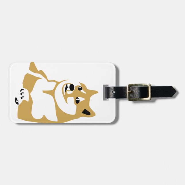 Étiquette À Bagage Doge - meme d'Internet (Devant horizontal)