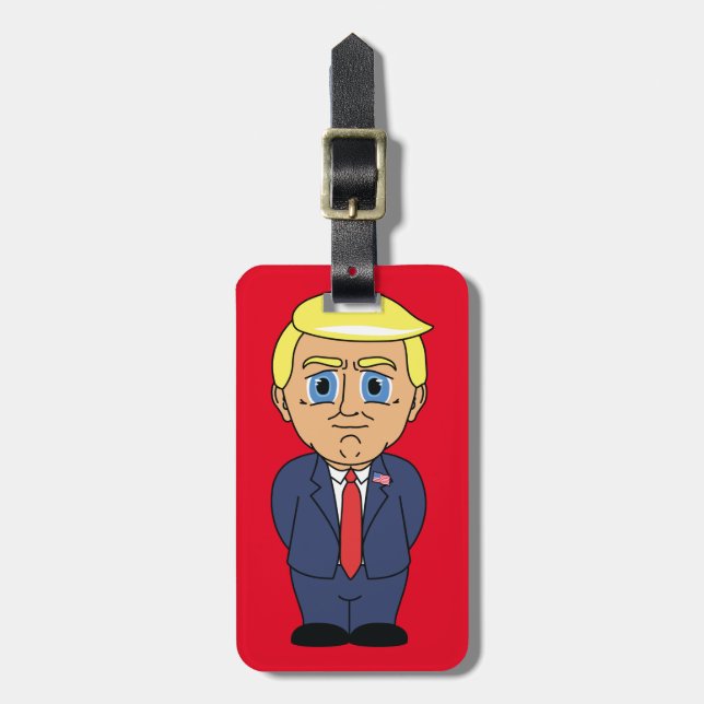 Étiquette À Bagage Donald Trump à l'air sourd (Devant Vertical)