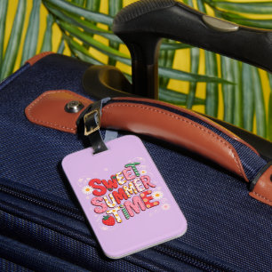 Étiquette À Bagage Douce Coquette d'été aux fraises Plage Rétro