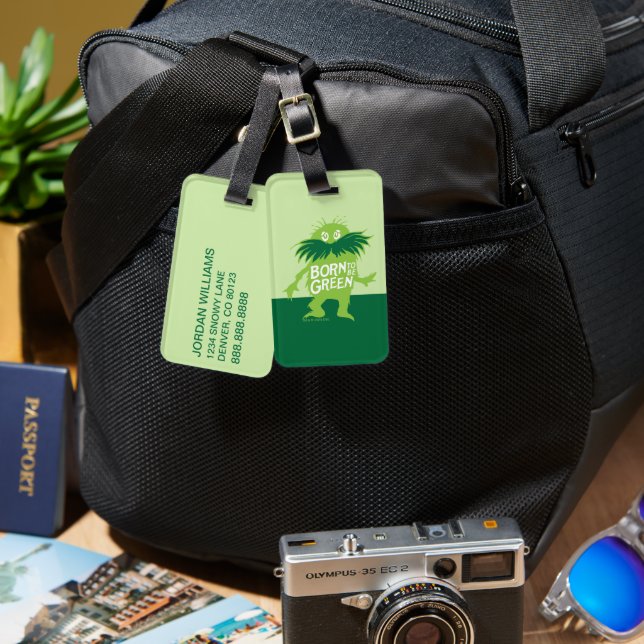 Étiquette À Bagage Dr Seuss | Lorax - Né Pour Être Vert (Recto & Verso)