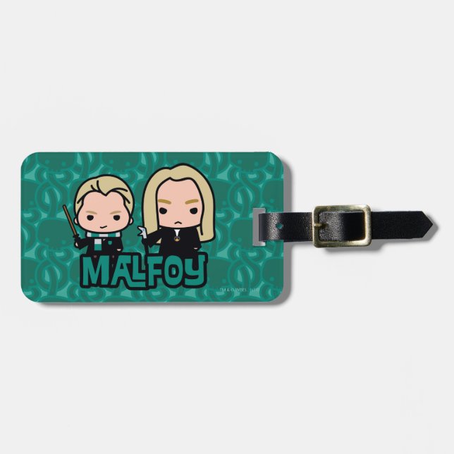 Étiquette À Bagage Draco et Lucius Malfoy personnage art (Devant horizontal)