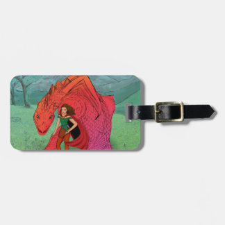 Étiquette À Bagage Dragon Bébé Rouge