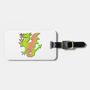 Étiquette À Bagage Dragon stylisé